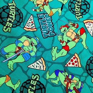 Fabric ~ Ninja Turtle Pizza Party ~ 3 yards